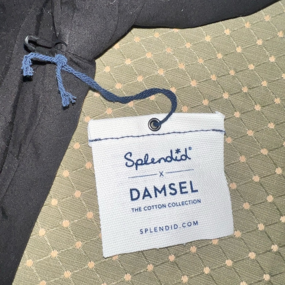 SPLENDID x DAMSEL: THE COTTON COLLECTION LONG SLEEVE DRESS Sz. Medium Black - Picture 7 of 8